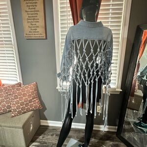 Unique Denim Fringe Jacket